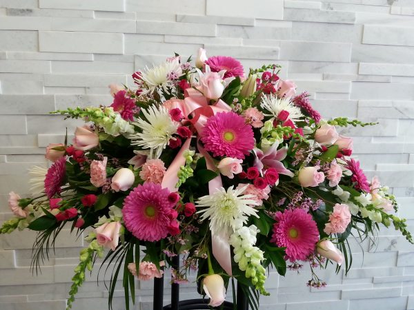 Pink Garden Casket Spray