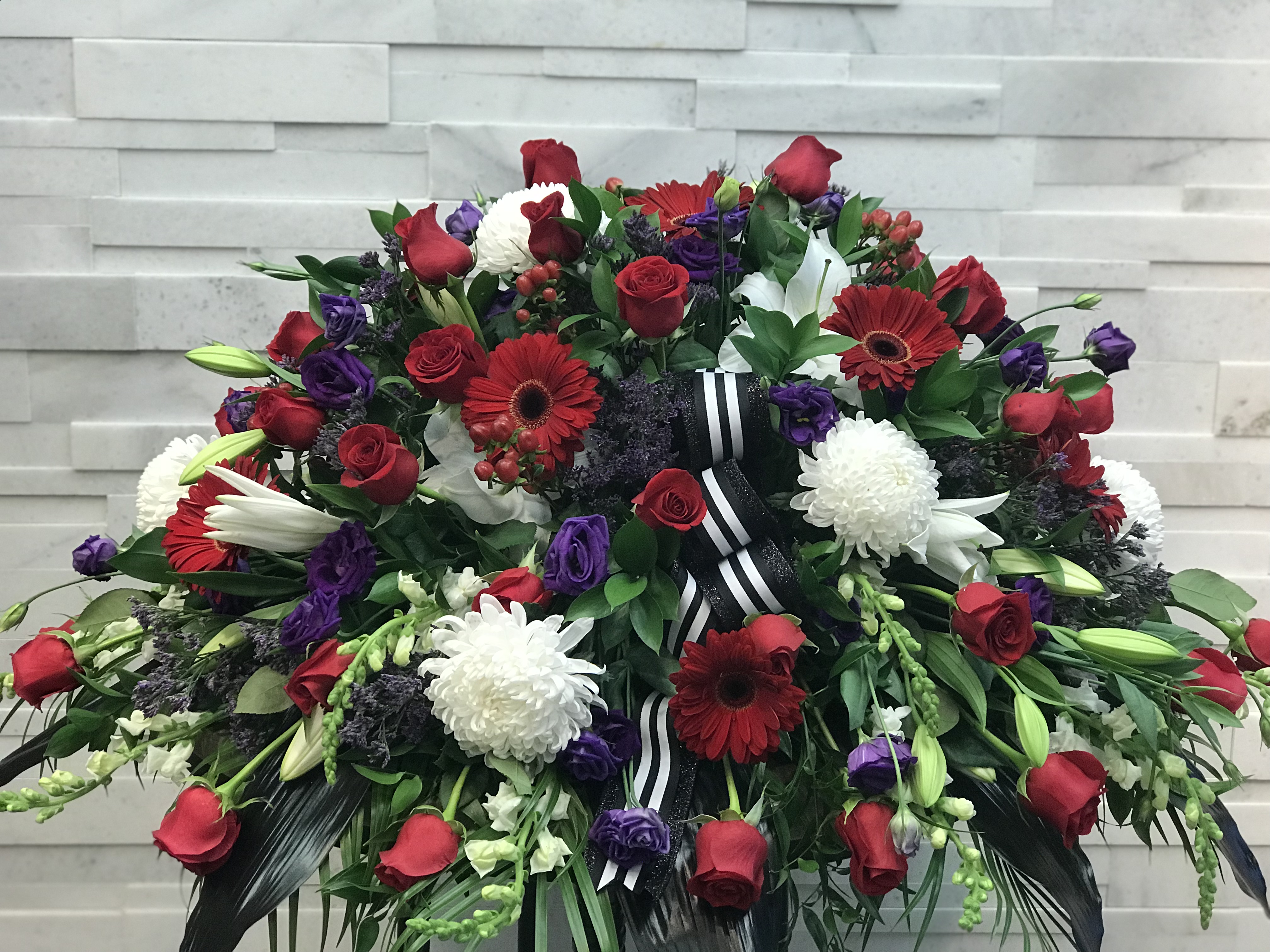 Divine Elegance Casket Spray, Funeral Flowers