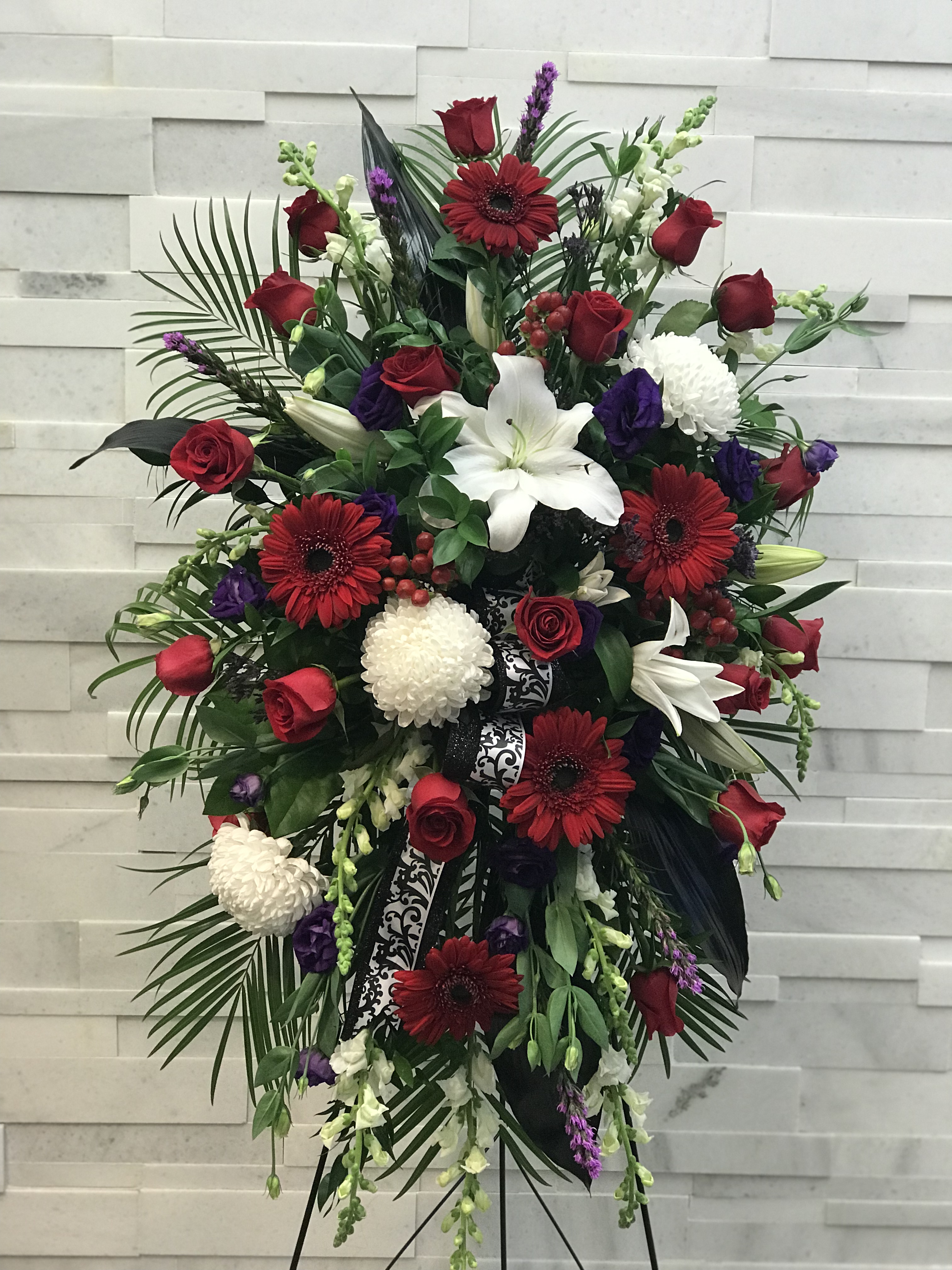 Divine Elegance Standing Spray, Funeral Flowers
