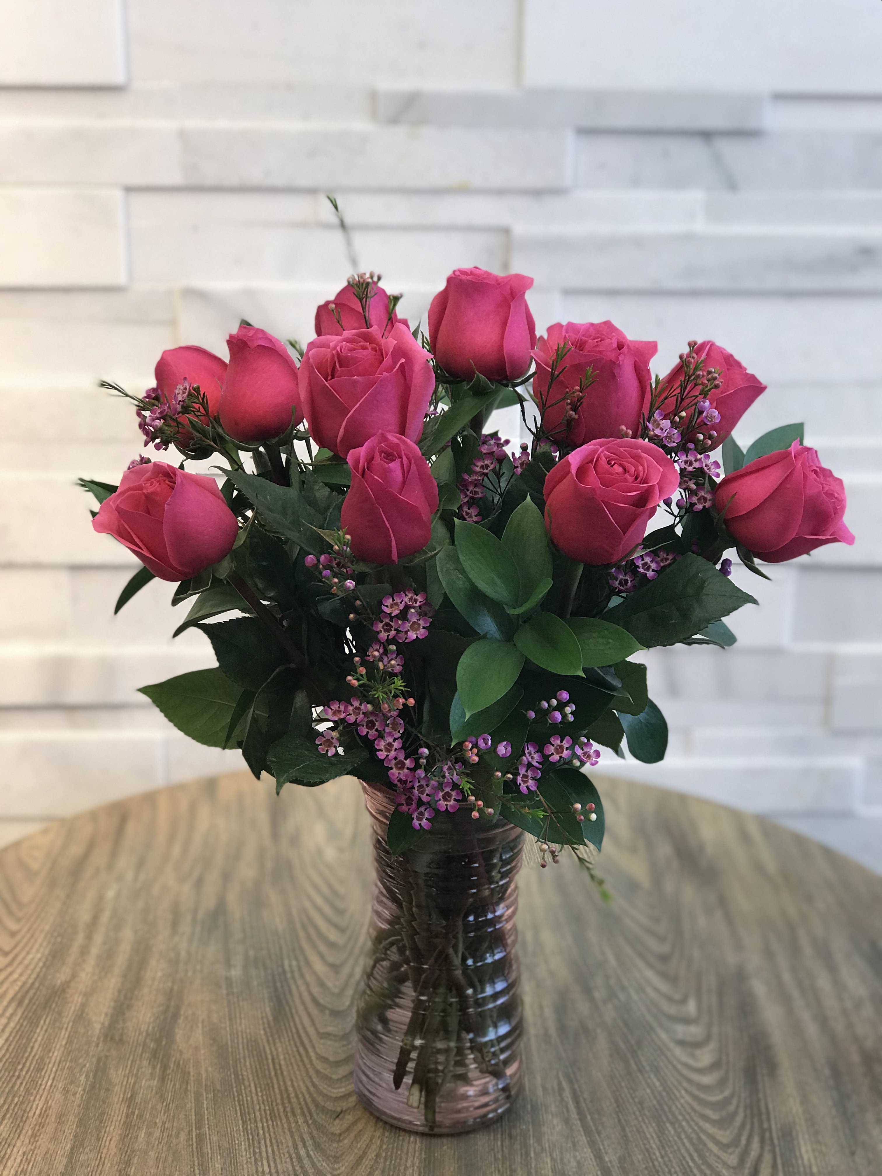Dozen Pink Roses