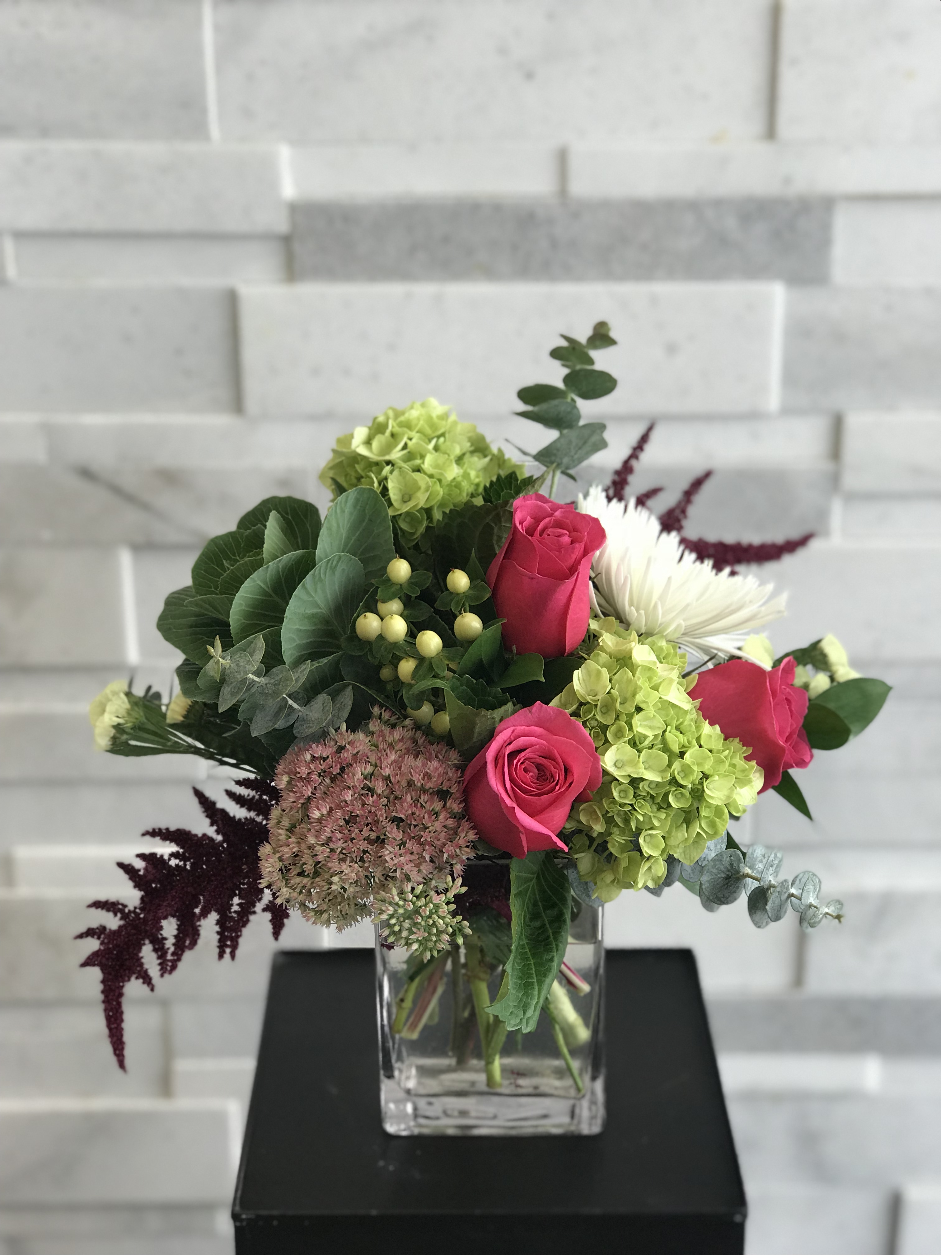 Flourishing Fuchsia Fall Flower Arrangement
